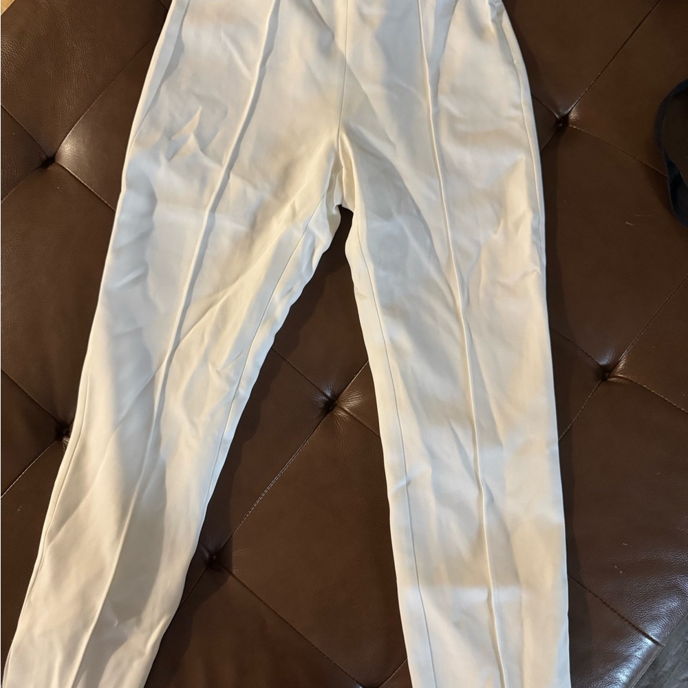 Chic white cropped trousers - Picture 6 of 7